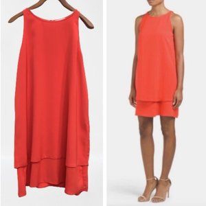 NWT Lila Rose Orange A Line Layered Shift Tunic Dress Sleeveless Size 8